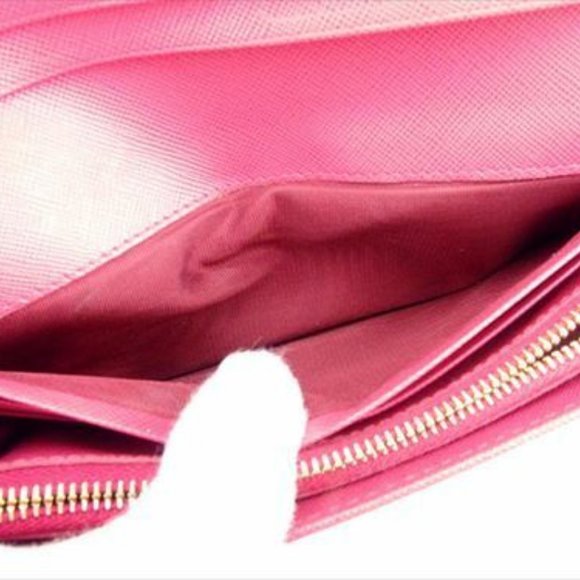 Prada Wallet Purse Long Wallet Pink leather Woman Authentic Used G1276 - Picture 8 of 8